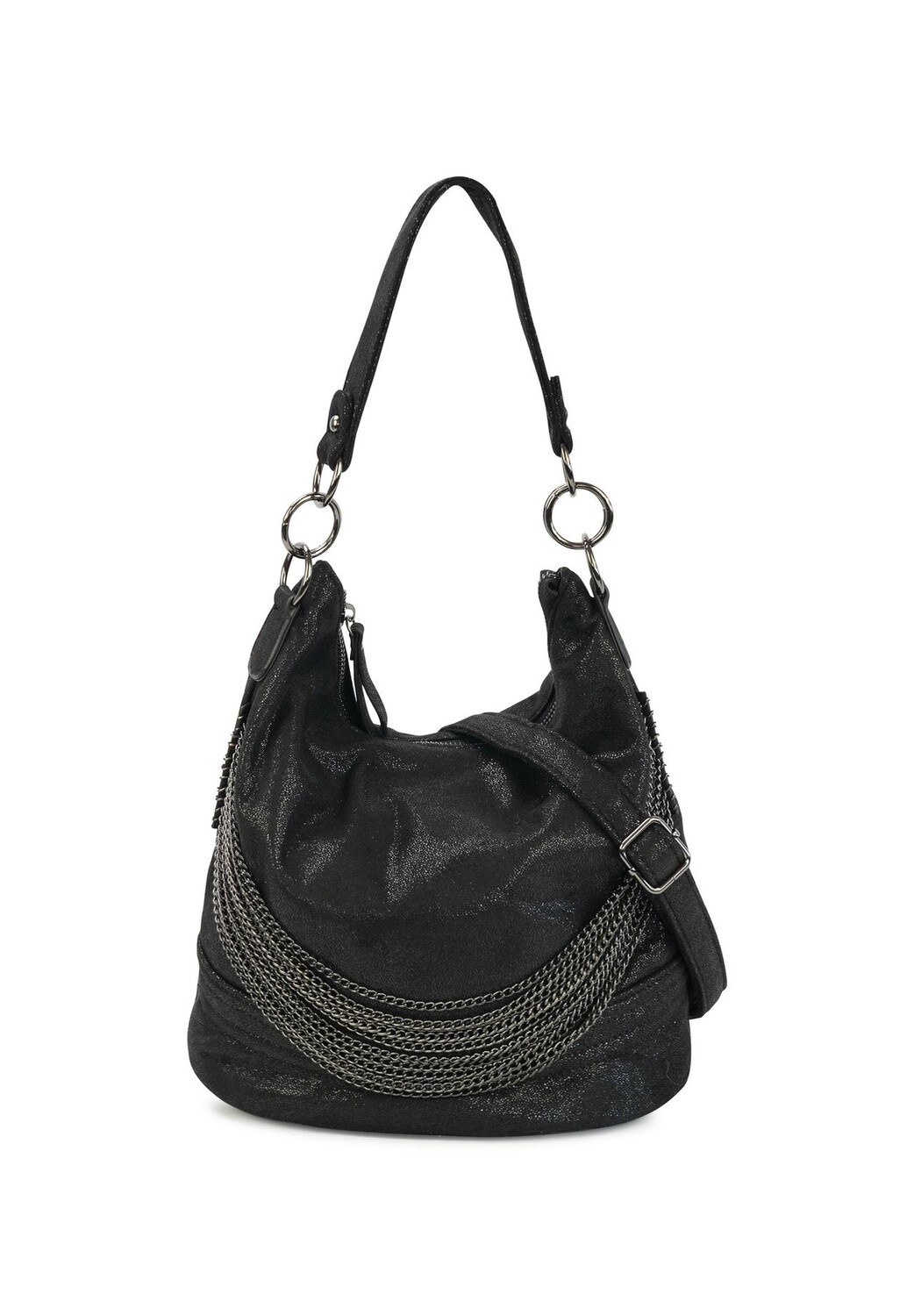 Сумка через плечо Cher из переливающегося материала с цепочкой HARPA, черный
Сумка через плечо Cher из переливающегося материала с цепочкой HARPA, черный