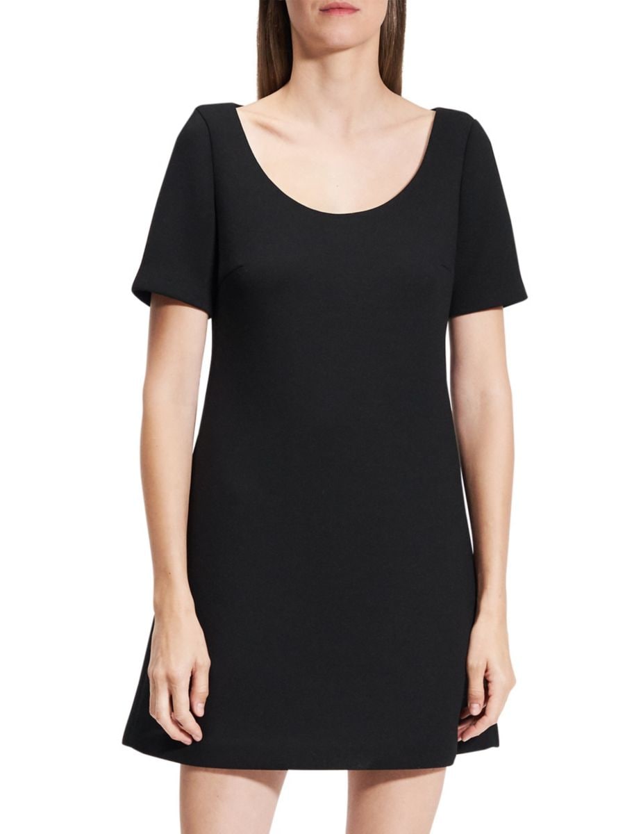 Мини-платье А-силуэта скуба Theory, черный
Мини-платье А-силуэта скуба Theory, черный