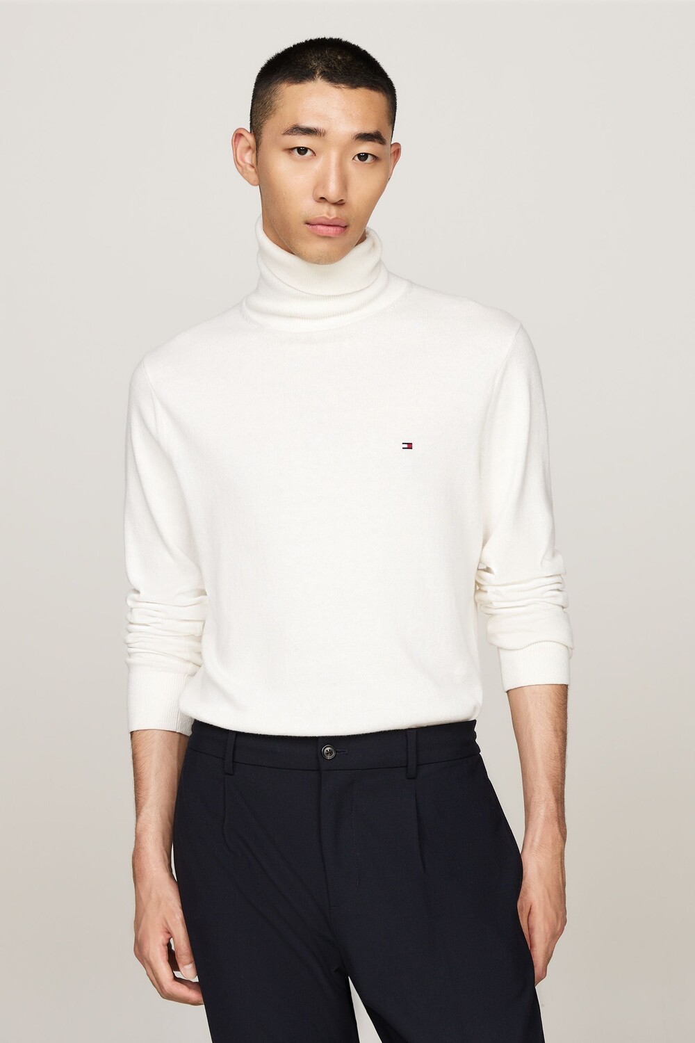 Водолазка из органического хлопка пима и кашемира Tommy Hilfiger, белый 
Водолазка из органического хлопка пима и кашемира Tommy Hilfiger, белый