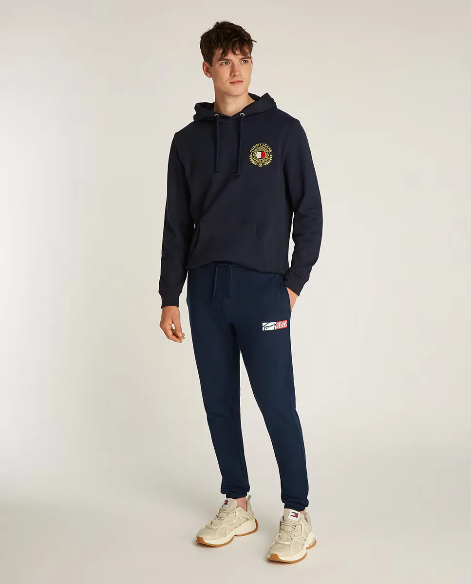 Мужские спортивные брюки slim fit с принтом логотипом Tommy Jeans, синий 
Мужские спортивные брюки slim fit с принтом логотипом Tommy Jeans, синий