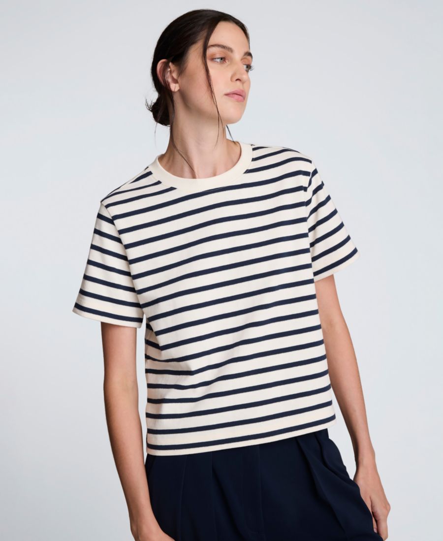Женская футболка свободного кроя в полоску с круглым вырезом Kenneth Cole, Dark Navy/White, Белый, Женская футболка свободного кроя в полоску с круглым вырезом Kenneth Cole, Dark Navy/White
Женская футболка свободного кроя в полоску с круглым вырезом Kenneth Cole, Dark Navy/White, Белый, Женская футболка свободного кроя в полоску с круглым вырезом Kenneth Cole, Dark Navy/White