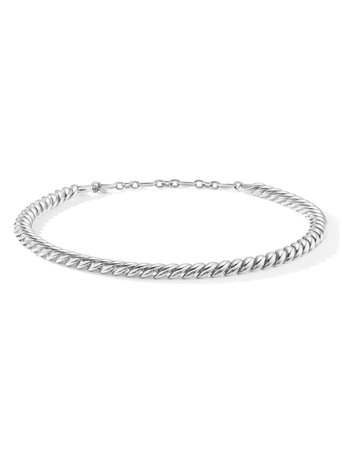 Колье Sculpted Cable David Yurman, серебряный 
Колье Sculpted Cable David Yurman, серебряный