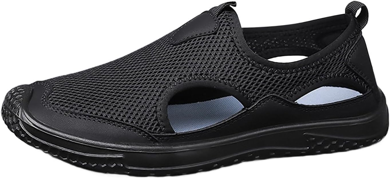 Мужские повседневные пляжные сандалии с закрытым носком, с вырезами, для активного отдыха на улице, легкие летние прогулочные, дышащие сетчатые, без застежек, для походов и переходов по воде Generic, черный
Мужские повседневные пляжные сандалии с закрытым носком, с вырезами, для активного отдыха на улице, легкие летние прогулочные, дышащие сетчатые, без застежек, для походов и переходов по воде Generic, черный