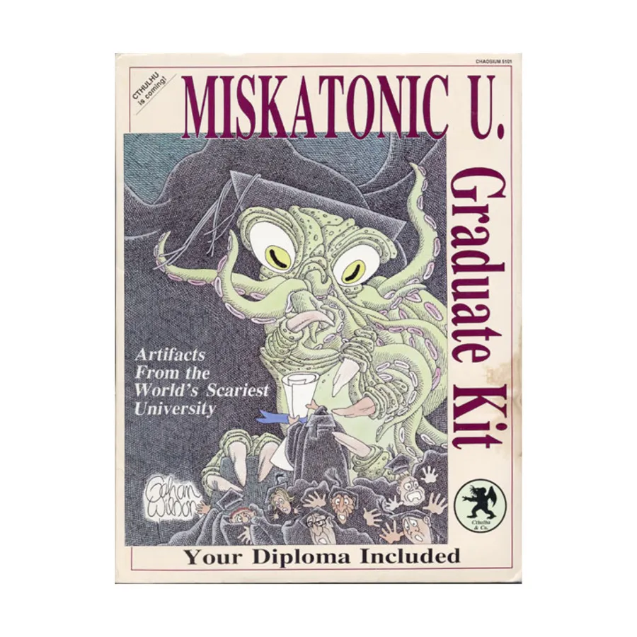 Miskatonic U. Graduate Kit, Call of Cthulhu - Memorabilia & Merchandise (Chaosium 1st-5.5 Editions), мягкая обложка
Miskatonic U. Graduate Kit, Call of Cthulhu - Memorabilia & Merchandise (Chaosium 1st-5.5 Editions), мягкая обложка