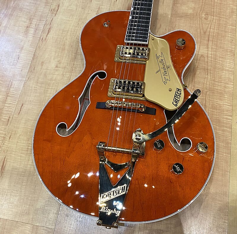 Электрогитара Gretsch G6120TG Players Edition Nashville Hollow Body with String-Thru Bigsby 2023 - Orange Stain
Электрогитара Gretsch G6120TG Players Edition Nashville Hollow Body with String-Thru Bigsby 2023 - Orange Stain