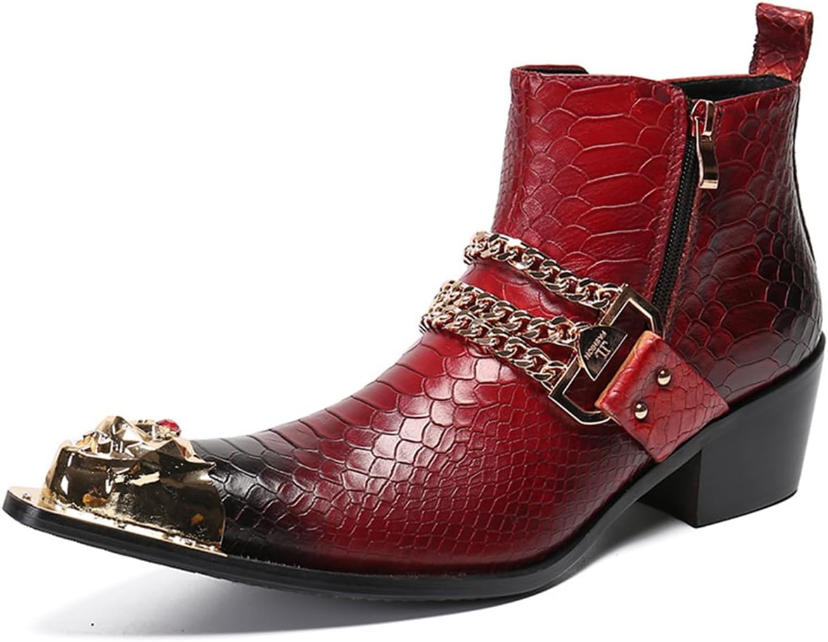 Мужские ботинки Abborora Chelsea, повседневные нарядные ботинки до щиколотки, ручная работа, из натуральной кожи, западные ботинки с металлическим заостренным носком и молнией, для вечеринок, свадеб, диско, исполнителей и ковбоев, красный
Мужские ботинки Abborora Chelsea, повседневные нарядные ботинки до щиколотки, ручная работа, из натуральной кожи, западные ботинки с металлическим заостренным носком и молнией, для вечеринок, свадеб, диско, исполнителей и ковбоев, красный