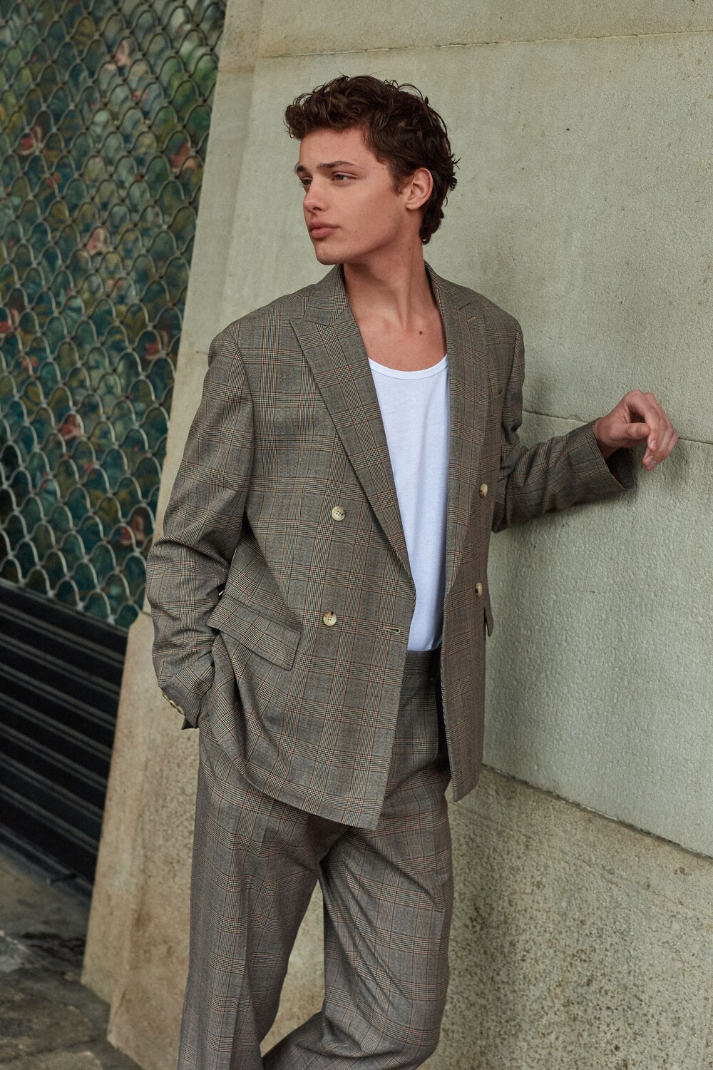 Пиджак свободного кроя в жаккардовую клетку Next, нейтральный
Пиджак свободного кроя в жаккардовую клетку Next, нейтральный