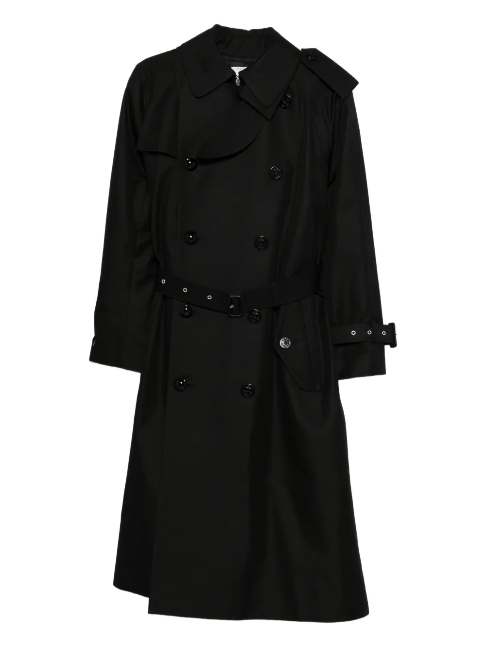 Двубортное пальто с поясом Sacai, черный
Двубортное пальто с поясом Sacai, черный