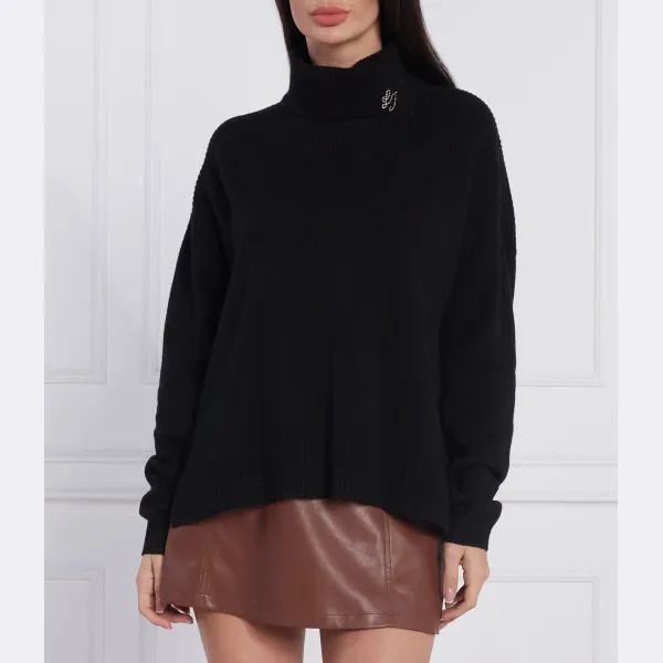 Шерстяная водолазка стандартного кроя Liu Jo, черный 
Шерстяная водолазка стандартного кроя Liu Jo, черный
