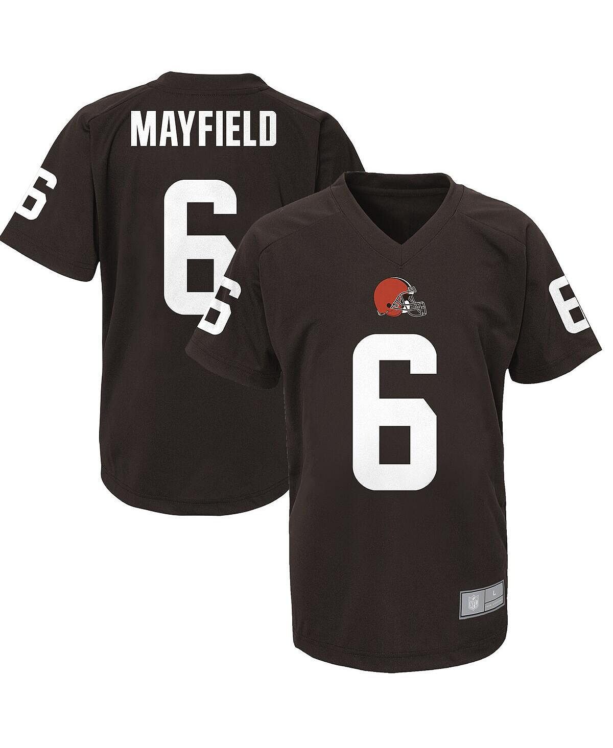 Футболка с V-образным вырезом Big Boys Baker Mayfield Brown Cleveland Browns Performance Имя и номер игрока Outerstuff
Футболка с V-образным вырезом Big Boys Baker Mayfield Brown Cleveland Browns Performance Имя и номер игрока Outerstuff