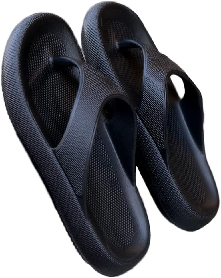 Сандалии-флип-флопы JadeRich Cloud с толстой подошвой, мягкие шлепанцы с амортизирующей подошвой, противоскользящие для ванной комнаты, унисекс, черный
Сандалии-флип-флопы JadeRich Cloud с толстой подошвой, мягкие шлепанцы с амортизирующей подошвой, противоскользящие для ванной комнаты, унисекс, черный