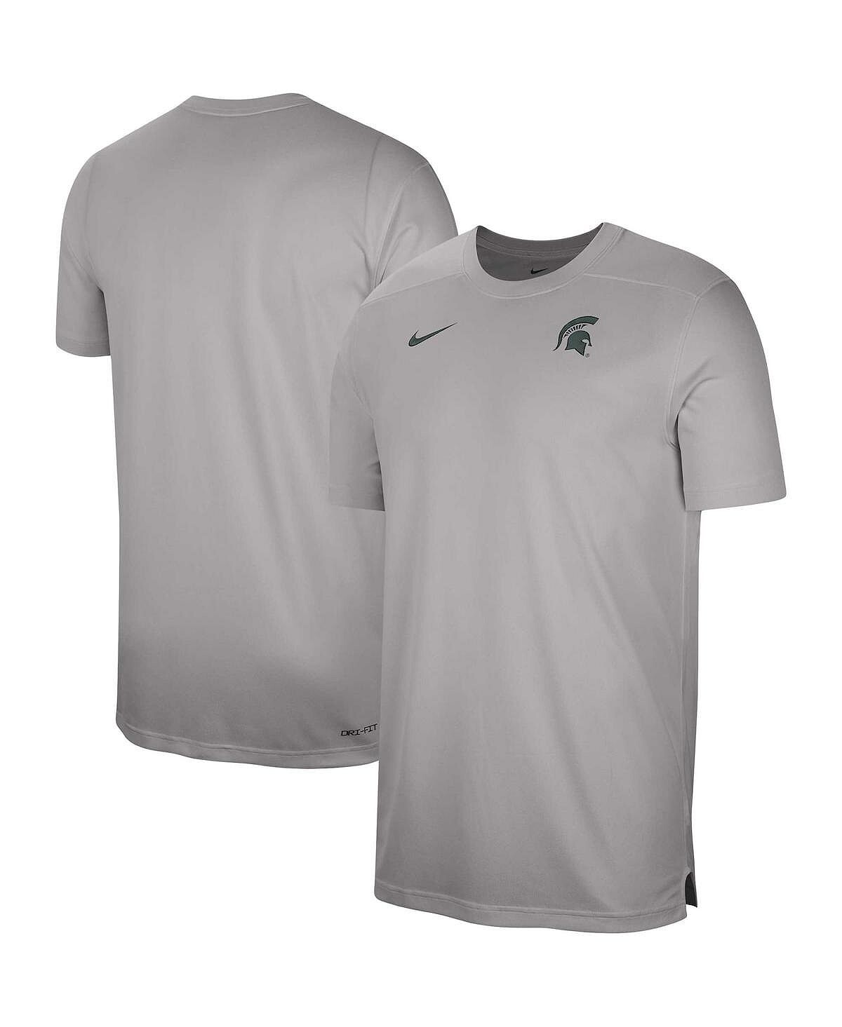 Мужская футболка Heather Grey Michigan State Spartans Sideline Coach Performance Top Nike
Мужская футболка Heather Grey Michigan State Spartans Sideline Coach Performance Top Nike