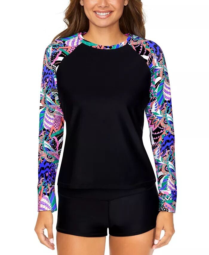 Рашгард-топ с молнией сзади и шорты для юниоров Raisins, черный
Рашгард-топ с молнией сзади и шорты для юниоров Raisins, черный