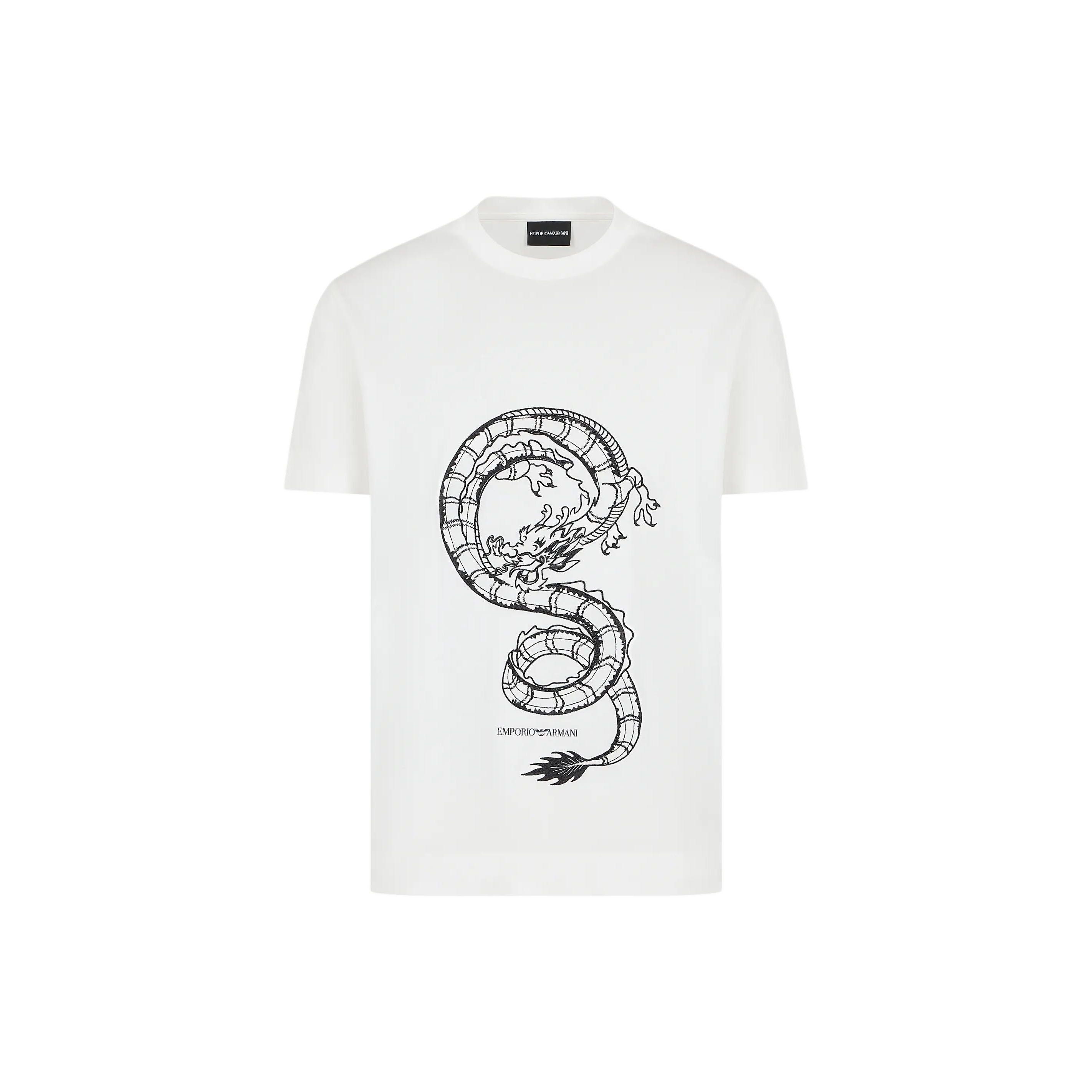 Графическая футболка с круглым вырезом EMPORIO ARMANI, белый
Графическая футболка с круглым вырезом EMPORIO ARMANI, белый