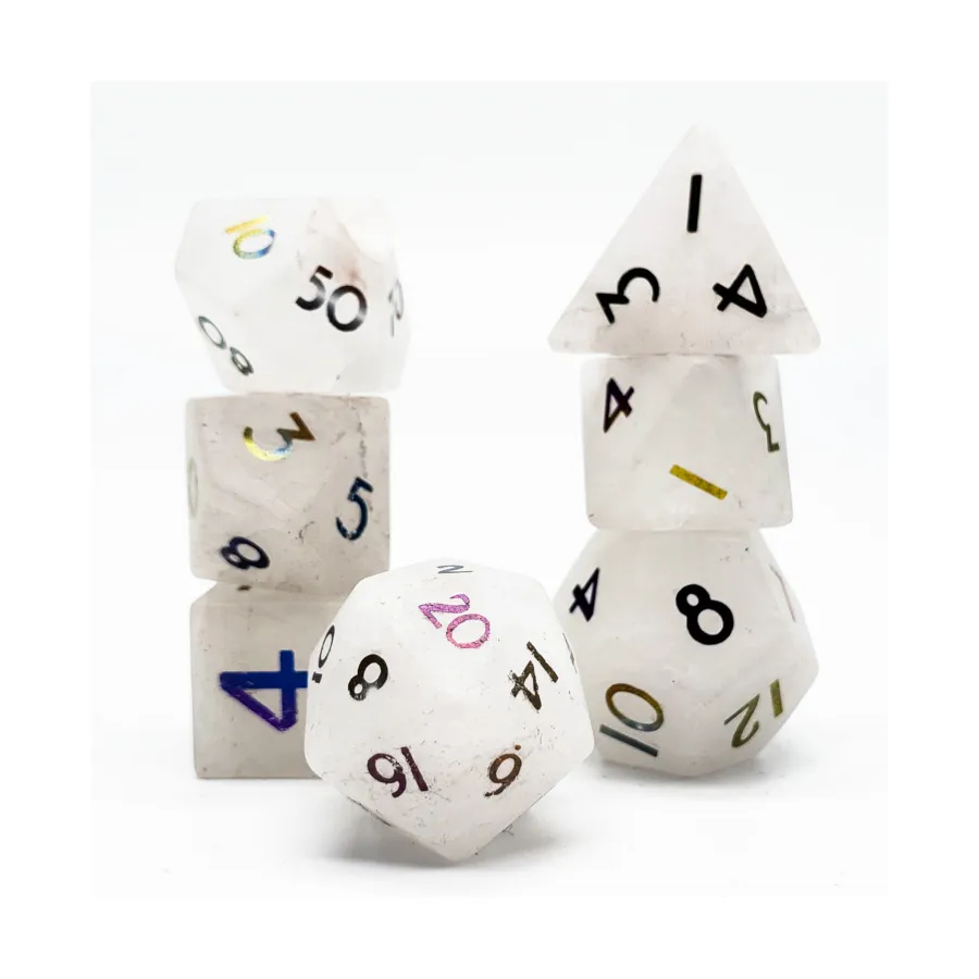 Ионизированный поли-набор - прозрачный кварц (7), Crystal & Bone Dice (Level Up Dice)
Ионизированный поли-набор - прозрачный кварц (7), Crystal & Bone Dice (Level Up Dice)
