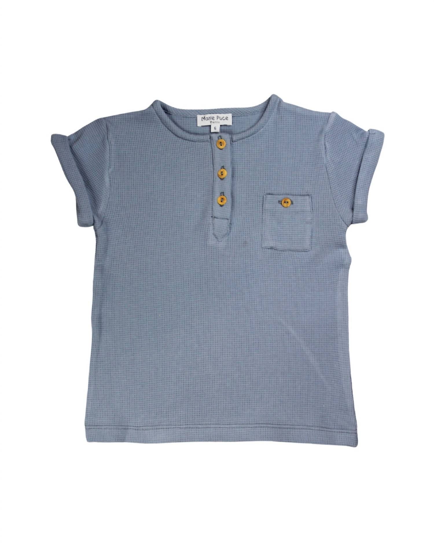 Рубашка-мала для мальчика синего цвета Marie Puce, синий
Рубашка-мала для мальчика синего цвета Marie Puce, синий
