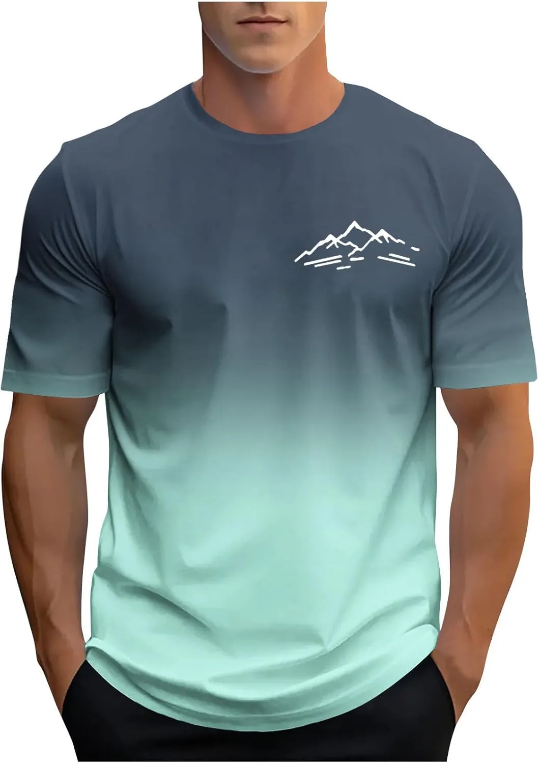 Мужская футболка с коротким рукавом Casual Summer, Gradient Crew Neck, Big and Tall, легкая хлопковая Dovford
Мужская футболка с коротким рукавом Casual Summer, Gradient Crew Neck, Big and Tall, легкая хлопковая Dovford