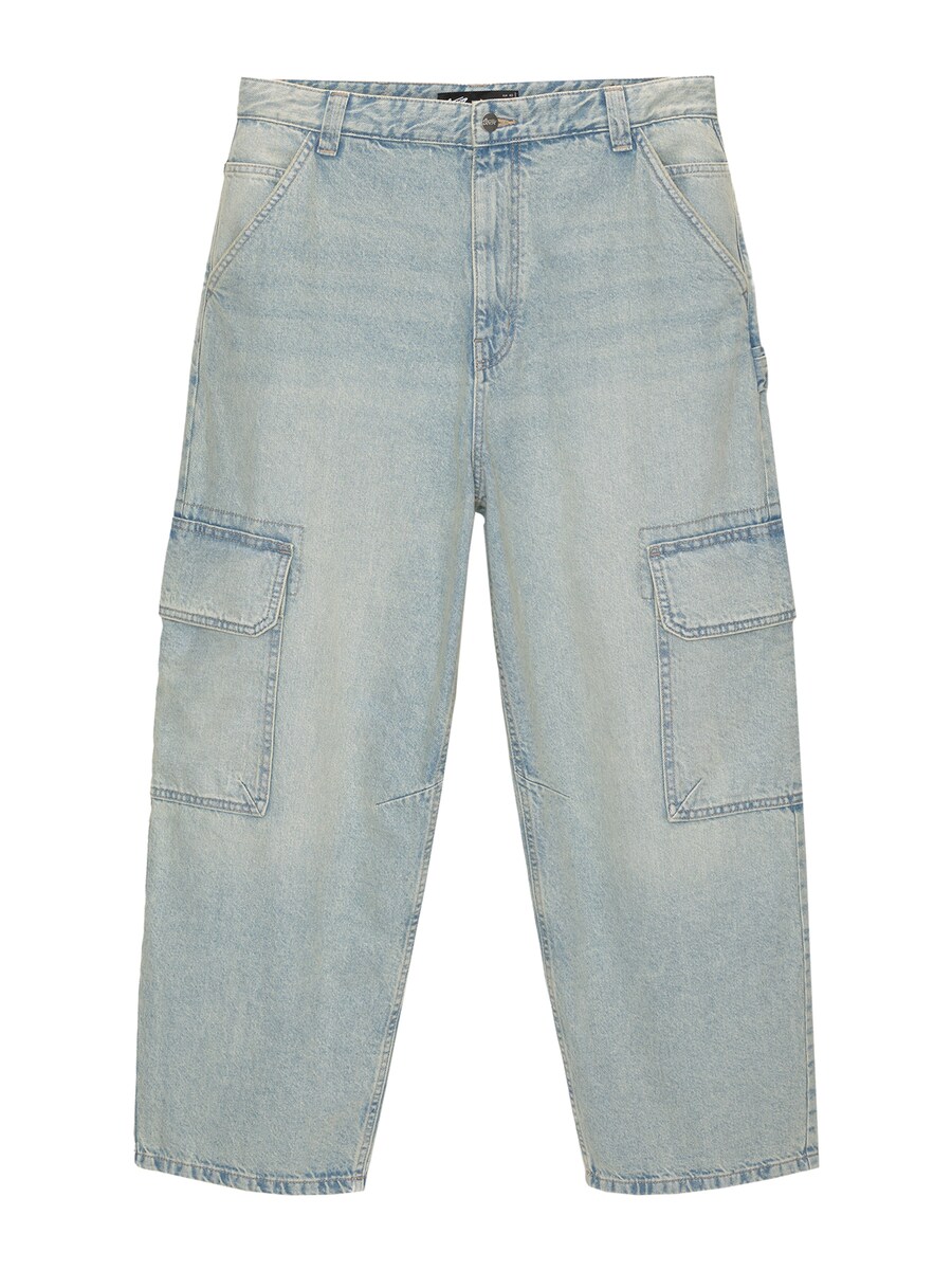 Широкие джинсы-карго Pull&Bear, синий деним
Широкие джинсы-карго Pull&Bear, синий деним