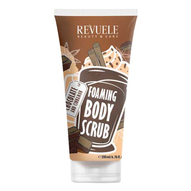 Пенящийся скраб для тела с шоколадом и корицей Revuele, 200 мл
Пенящийся скраб для тела с шоколадом и корицей Revuele, 200 мл