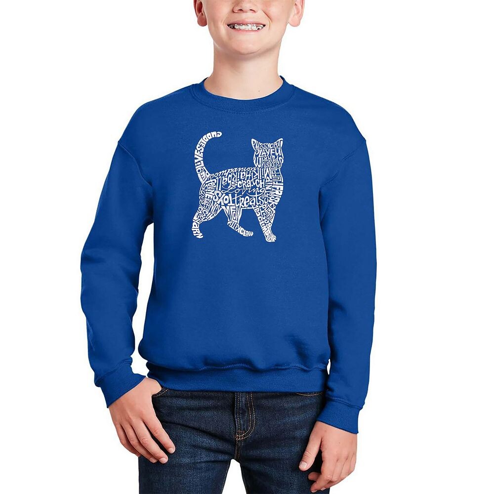 Cat — толстовка с круглым вырезом для мальчиков с принтом Word Art LA Pop Art, цвет Royal
Cat — толстовка с круглым вырезом для мальчиков с принтом Word Art LA Pop Art, цвет Royal