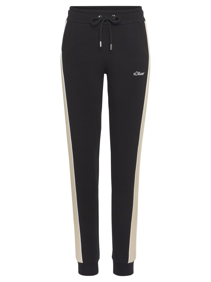 Спортивные брюки sOliver, черный 
Спортивные брюки sOliver, черный