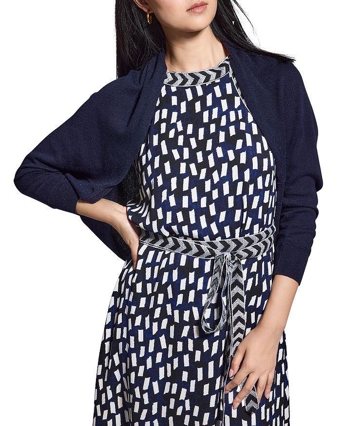 Хлопковый кашемировый кардиган-шраг NIC+ZOE, синий 
Хлопковый кашемировый кардиган-шраг NIC+ZOE, синий