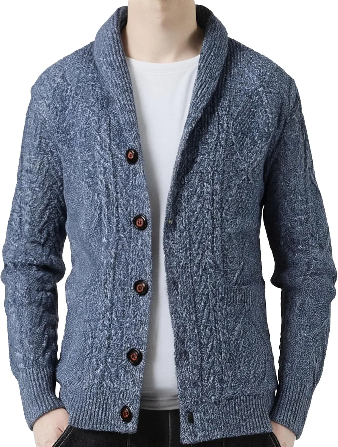 Мужской кардиган с воротником-шалью
Мужской кардиган с воротником-шалью