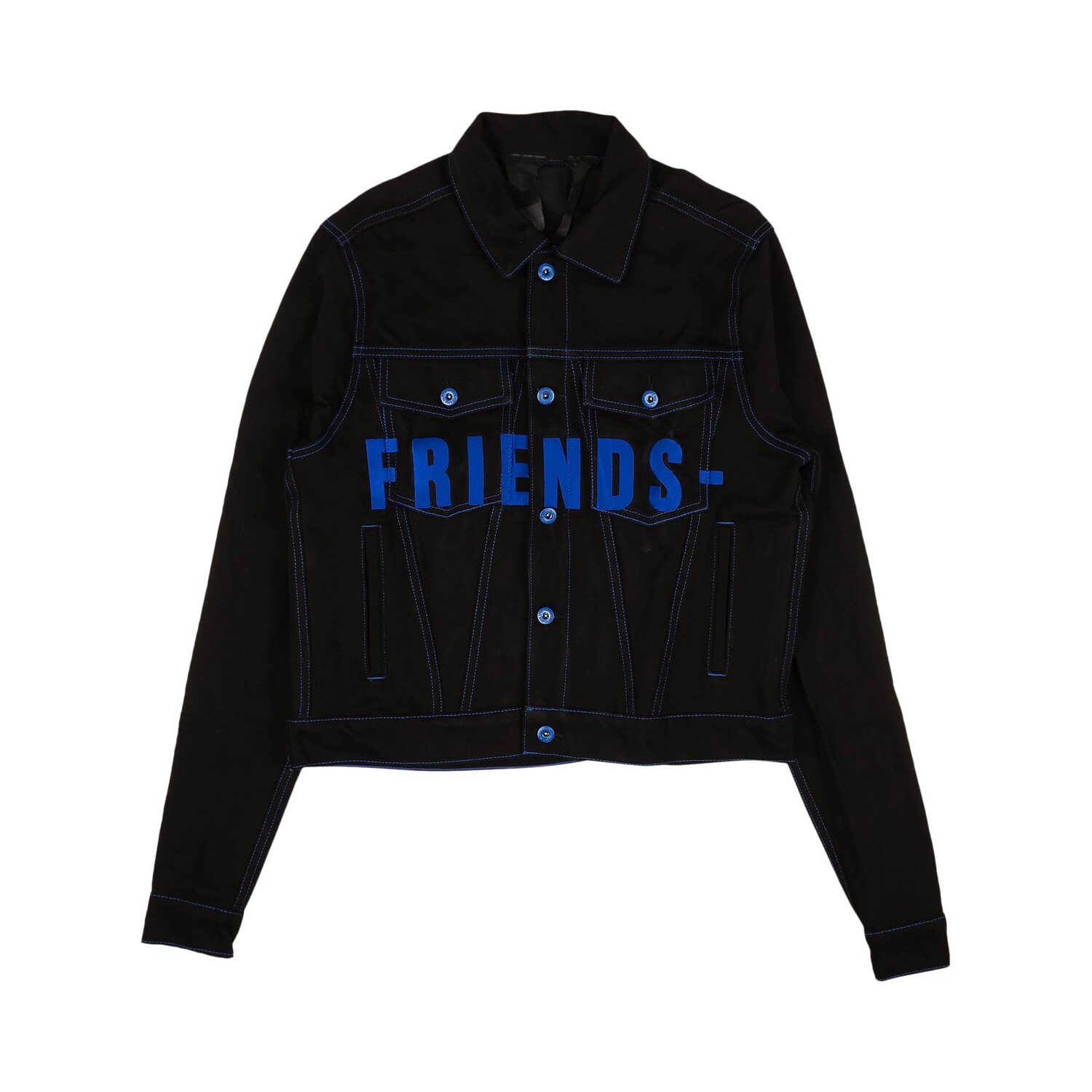 Куртка с вышитым V-образным рисунком Vlone Friends, цвет Синий 
Куртка с вышитым V-образным рисунком Vlone Friends, цвет Синий