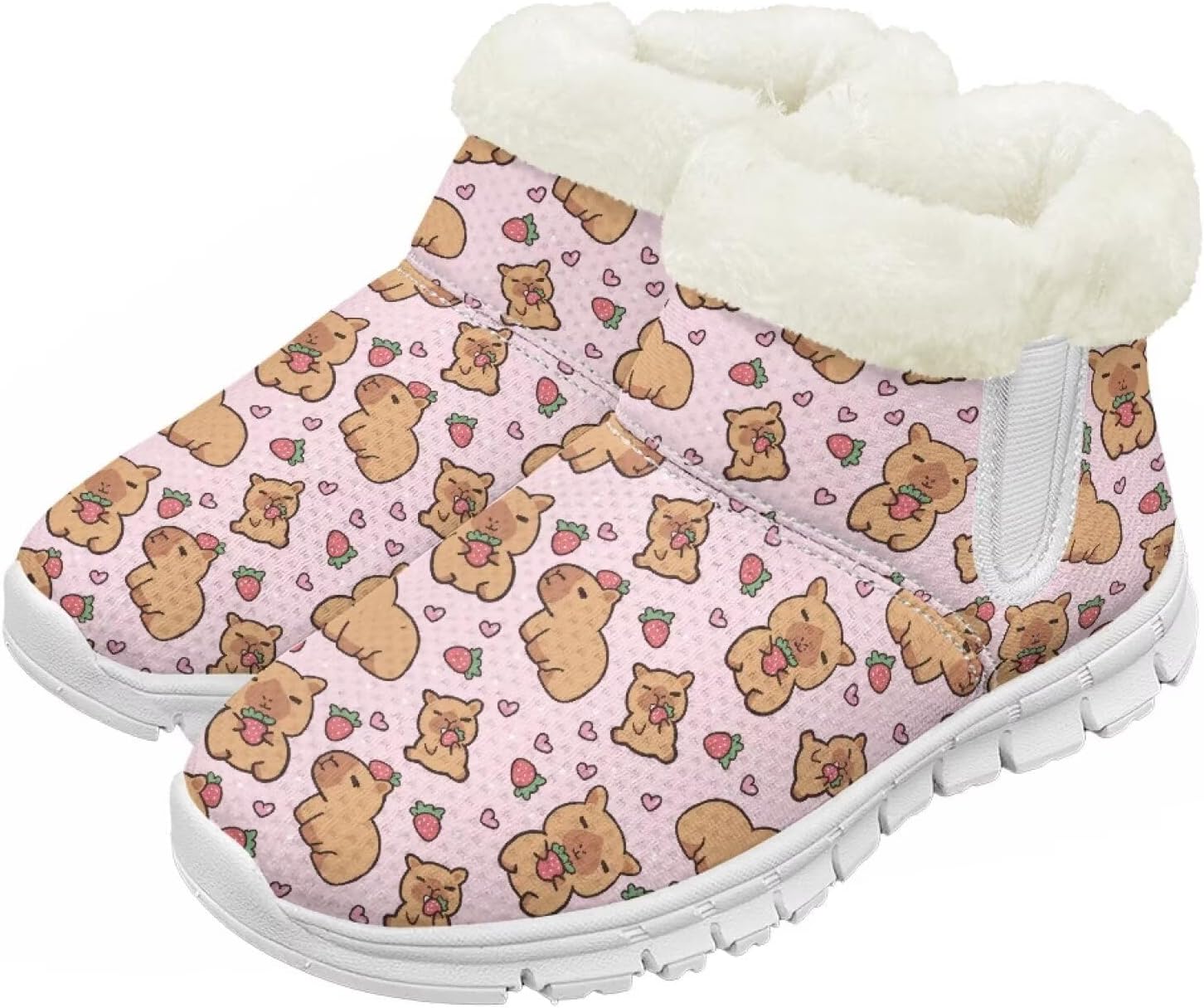 Pzuqiu Детские зимние сапоги с теплой меховой подкладкой, с милым принтом для мальчиков и девочек, малышей, детей постарше и старших, для прогулок на улице, с белой подошвой
Pzuqiu Детские зимние сапоги с теплой меховой подкладкой, с милым принтом для мальчиков и девочек, малышей, детей постарше и старших, для прогулок на улице, с белой подошвой