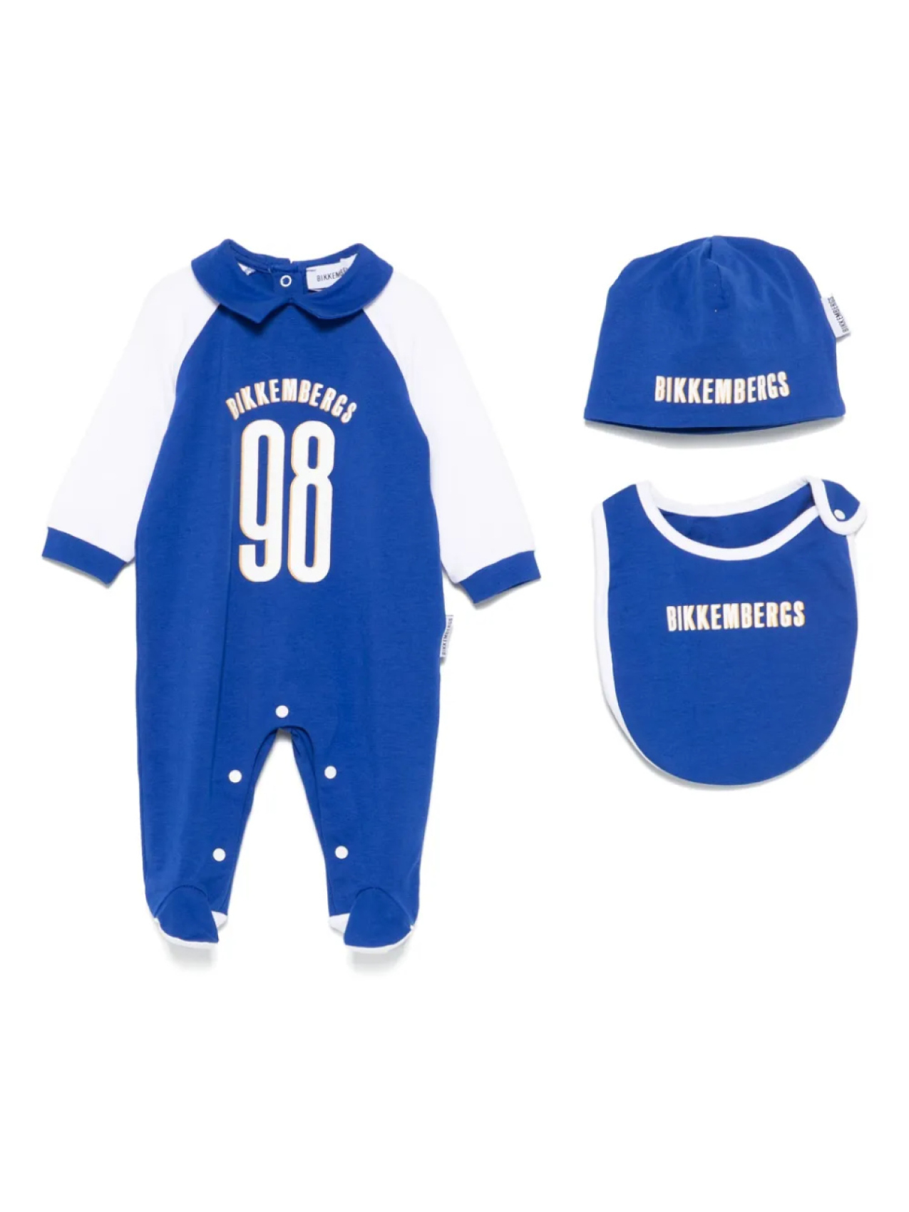 Комплект для новорожденного с логотипом BIKKEMBERGS KIDS, синий
Комплект для новорожденного с логотипом BIKKEMBERGS KIDS, синий