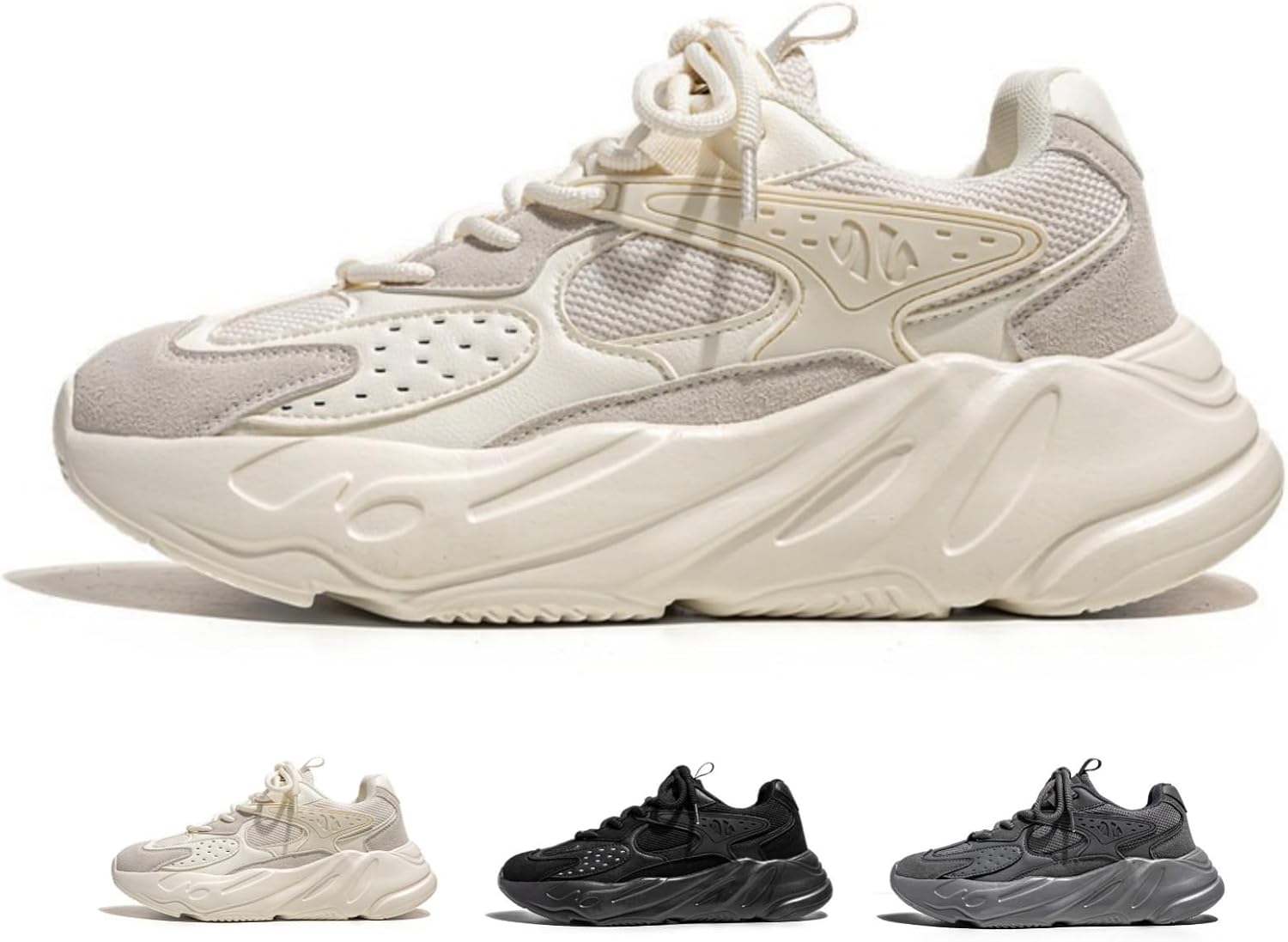 Ретро массивные кроссовки для мужчин и женщин, легкие, с дышащей сеткой, модные, повседневные, спортивные, для ходьбы и бега Macefil, бежевый
Ретро массивные кроссовки для мужчин и женщин, легкие, с дышащей сеткой, модные, повседневные, спортивные, для ходьбы и бега Macefil, бежевый