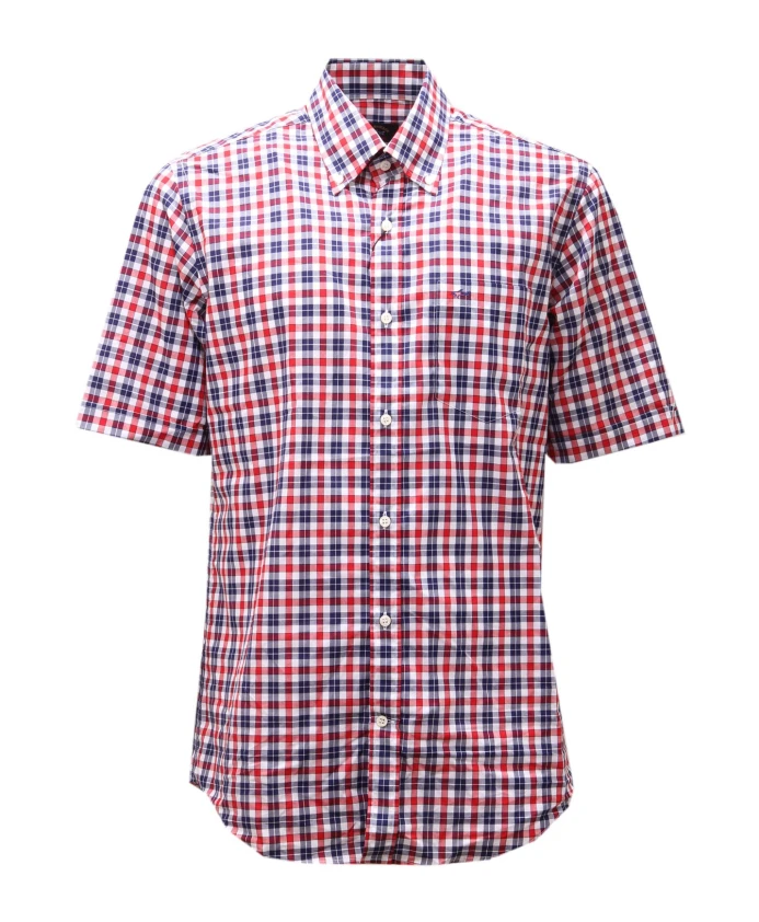 Синяя хлопковая рубашка с коротким рукавом Paul & Shark, мультиколор
Синяя хлопковая рубашка с коротким рукавом Paul & Shark, мультиколор