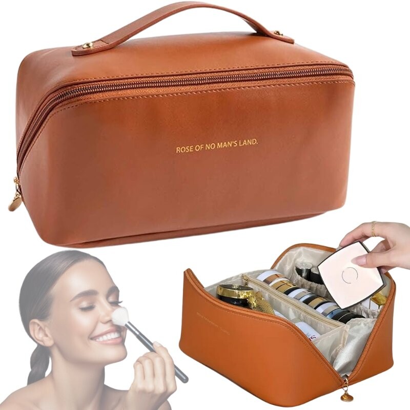 Женская дорожная косметичка, чехол-органайзер для косметики в самолет, коричневый IMITI
Женская дорожная косметичка, чехол-органайзер для косметики в самолет, коричневый IMITI