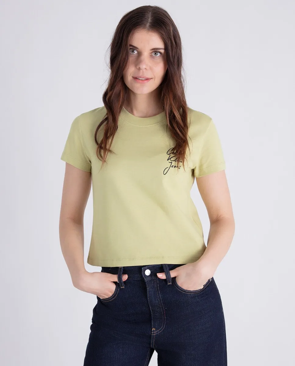 Женская футболка с коротким рукавом и логотипом Calvin Klein Jeans, светло-зеленый
Женская футболка с коротким рукавом и логотипом Calvin Klein Jeans, светло-зеленый
