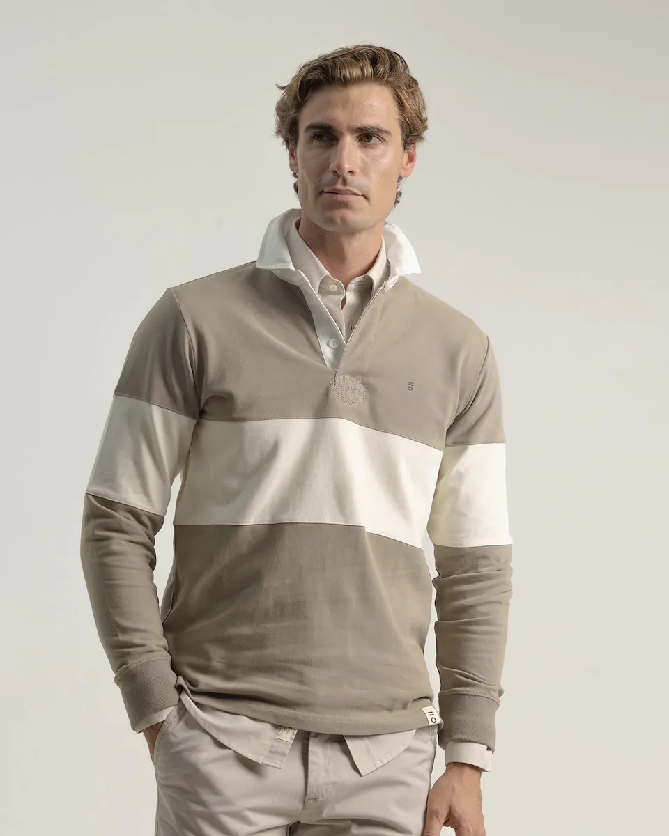 Мужская рубашка-поло с контрастными полосками и длинными рукавами PuroEgo, светло-серый
Мужская рубашка-поло с контрастными полосками и длинными рукавами PuroEgo, светло-серый