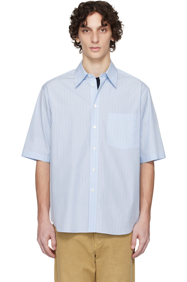 Рубашка из высококачественной ткани Suvin в полоску Auralee, синий
Рубашка из высококачественной ткани Suvin в полоску Auralee, синий