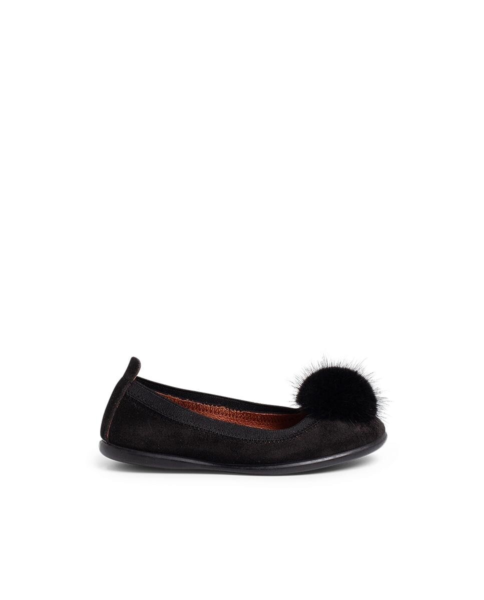 Кожаные балетки для девочки с помпоном Pisamonas, черный
Кожаные балетки для девочки с помпоном Pisamonas, черный
