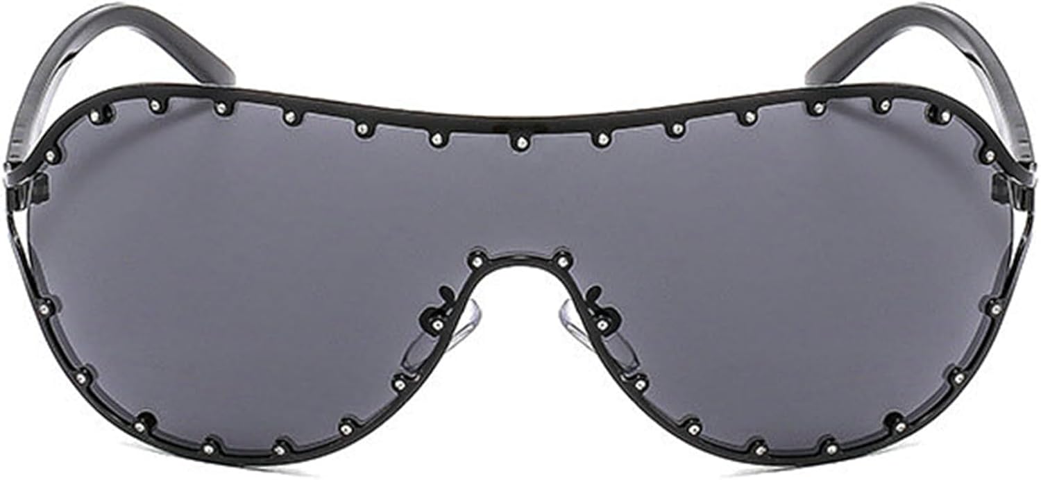 Женские солнцезащитные очки-пилот большого размера Helena, модные цельные солнцезащитные очки с заклепками, маска-маска, модные очки в металлической оправе, овальные линзы S67, C1
Женские солнцезащитные очки-пилот большого размера Helena, модные цельные солнцезащитные очки с заклепками, маска-маска, модные очки в металлической оправе, овальные линзы S67, C1