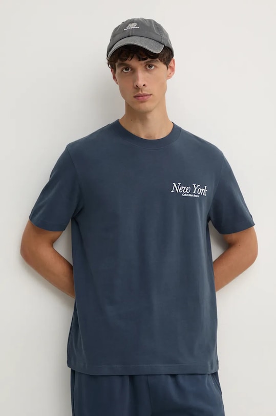 Хлопковая футболка Calvin Klein Jeans, бирюзовый
Хлопковая футболка Calvin Klein Jeans, бирюзовый