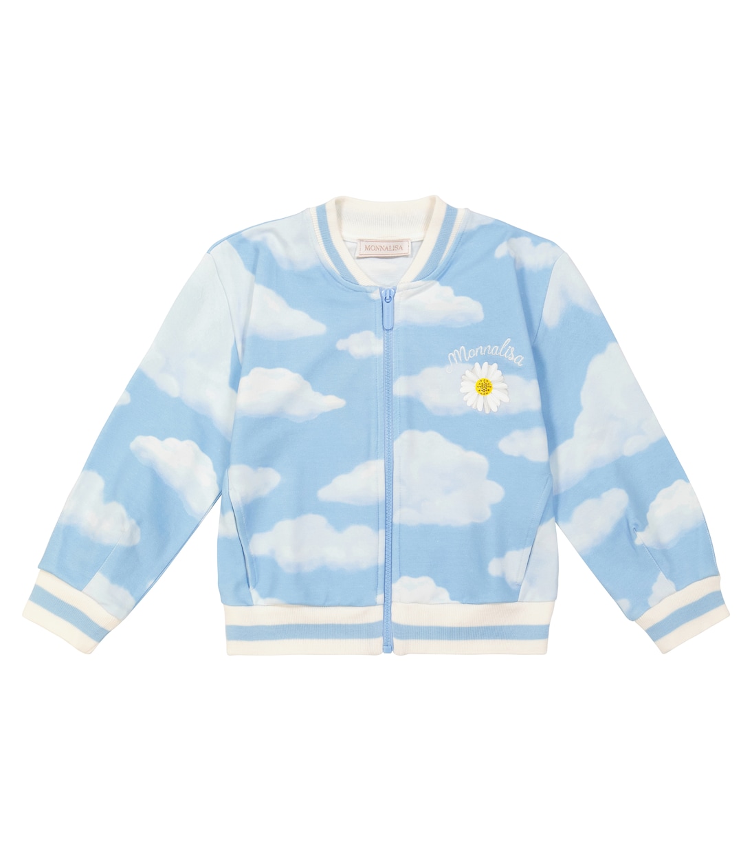 Толстовка из хлопковой смеси с принтом и застежкой-молнией Monnalisa, Nuvola
Толстовка из хлопковой смеси с принтом и застежкой-молнией Monnalisa, Nuvola