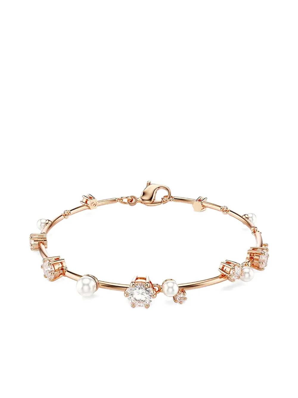 Браслет Constella Tennis из розового золота с жемчугом Swarovski, розовый 
Браслет Constella Tennis из розового золота с жемчугом Swarovski, розовый