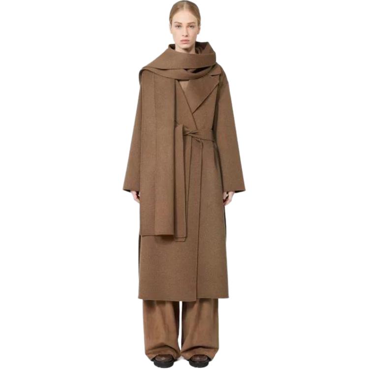 MaxMara Макс Мара Пальто с поясом и отложным воротником, Brown
MaxMara Макс Мара Пальто с поясом и отложным воротником, Brown