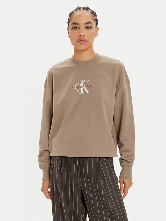 Толстовка обычного кроя Calvin Klein Jeans, бежевый 
Толстовка обычного кроя Calvin Klein Jeans, бежевый
