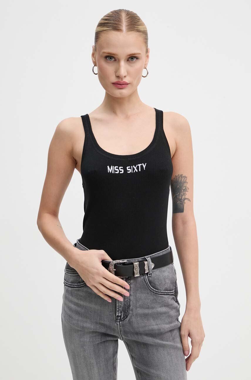 Хлопковый топ Miss Sixty, черный
Хлопковый топ Miss Sixty, черный