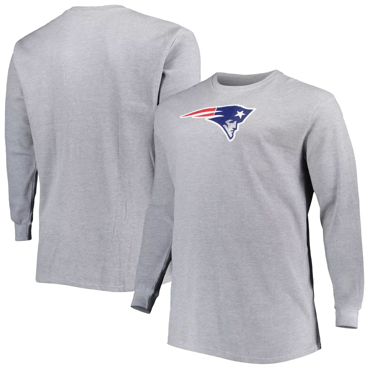 Мужская тепловая футболка вафельной вязки с длинными рукавами New England Patriots Big & Tall Heather Grey Fanatics
Мужская тепловая футболка вафельной вязки с длинными рукавами New England Patriots Big & Tall Heather Grey Fanatics