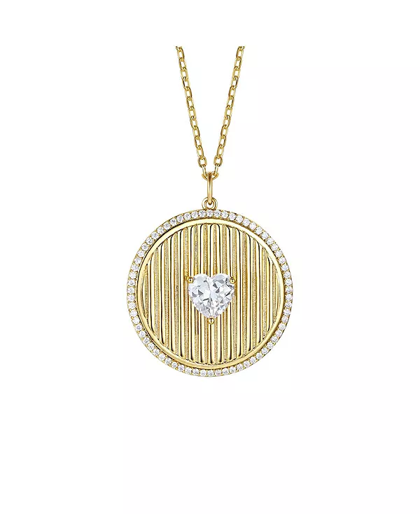 Ожерелье с подвеской в виде сердца, покрытое 14-каратным золотом и кубическим цирконием Rachel Glauber, gold
Ожерелье с подвеской в виде сердца, покрытое 14-каратным золотом и кубическим цирконием Rachel Glauber, gold