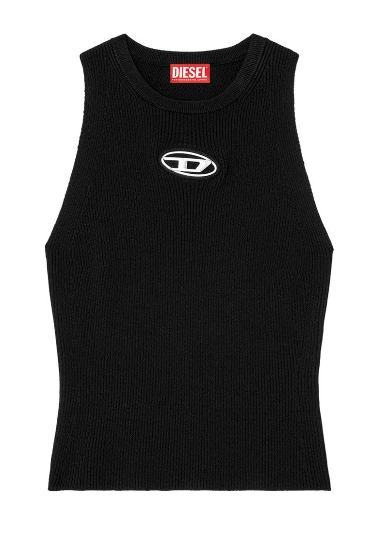 Рибленый топ без рукавов Diesel, черный
Рибленый топ без рукавов Diesel, черный