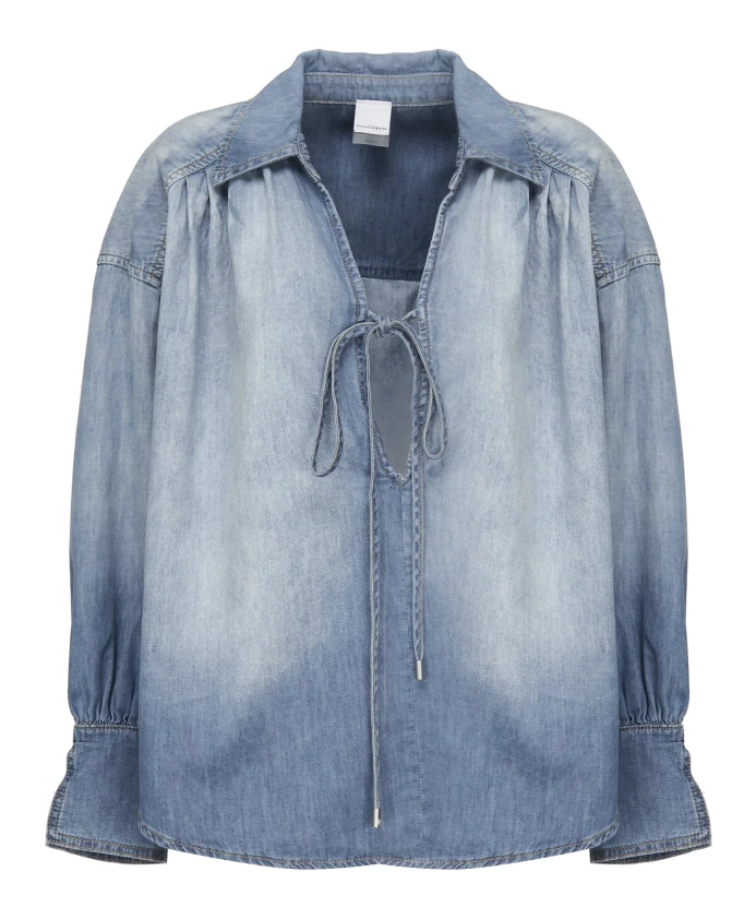 Выцветшая джинсовая рубашка синего цвета Pinko, синий
Выцветшая джинсовая рубашка синего цвета Pinko, синий