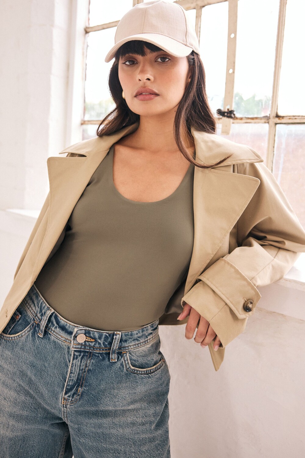 Боди из полиамида с круглым вырезом без рукавов Next, зеленый
Боди из полиамида с круглым вырезом без рукавов Next, зеленый