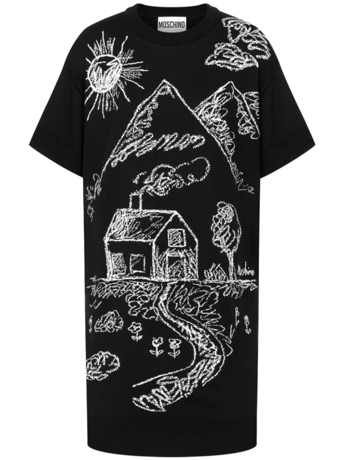 Moschino платье-футболка с принтом, черный
Moschino платье-футболка с принтом, черный
